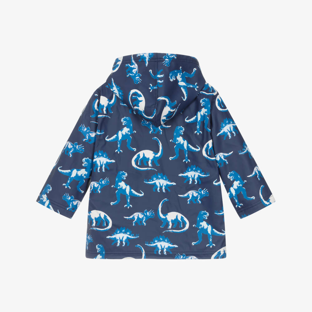 Hatley-Boys Blue Colour Changing Dinosaur Print Raincoat | Childrensalon Outlet