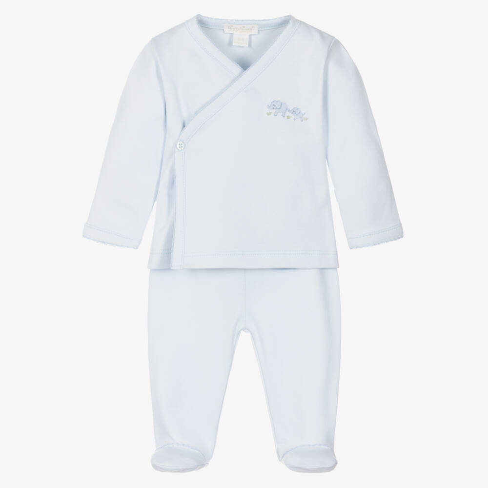 Kissy Kissy-Мягкий голубой комбинезон с слоном для мальчиков | Childrensalon Outlet