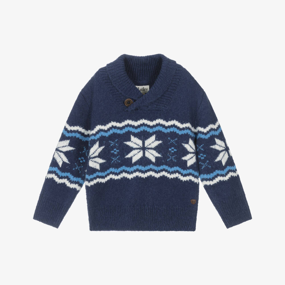 Hatley-Синий вязаный свитер Fair Isle для мальчиков | Childrensalon Outlet
