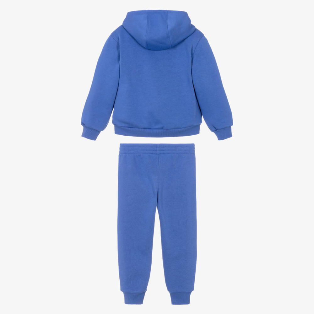 Nike-Boys Blue Cotton Tracksuit with Lightning Swoosh Logo | Childrensalon Outlet