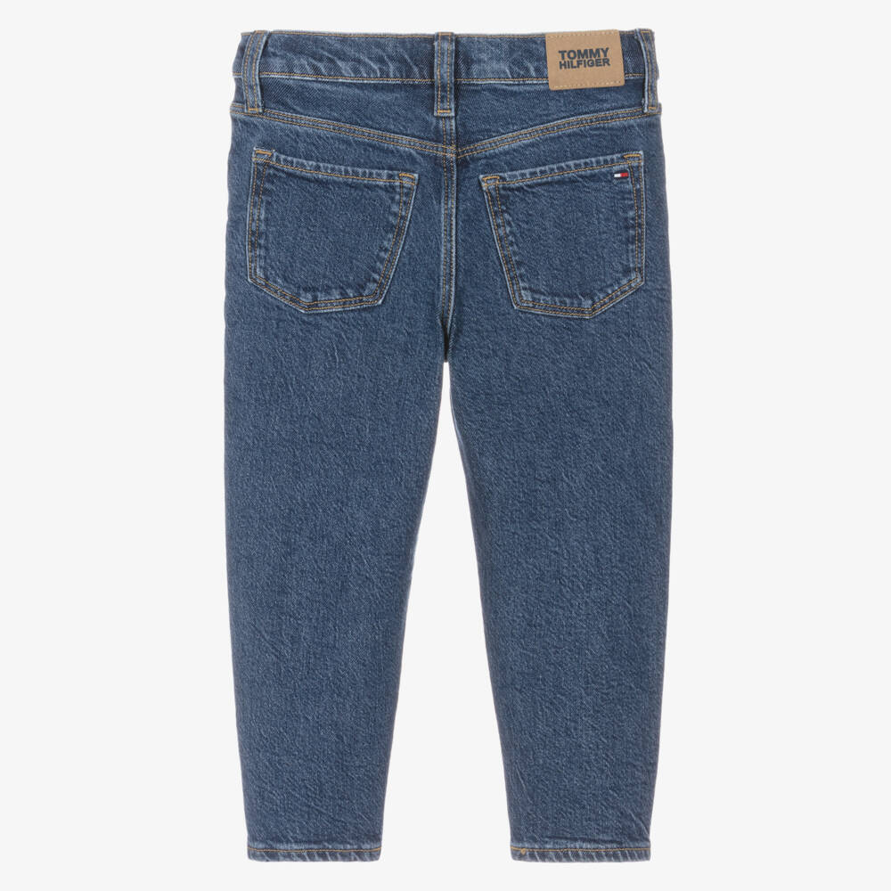 Tommy Hilfiger-Boys Blue Denim Dark Wash Straight Fit Jeans | Childrensalon Outlet