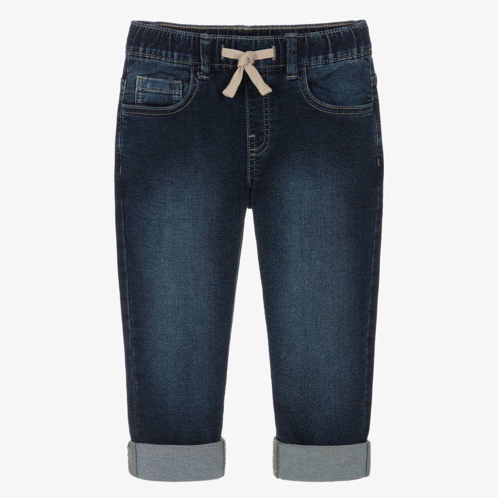 Mayoral-Boys Blue Denim Jogger Jeans | Childrensalon Outlet