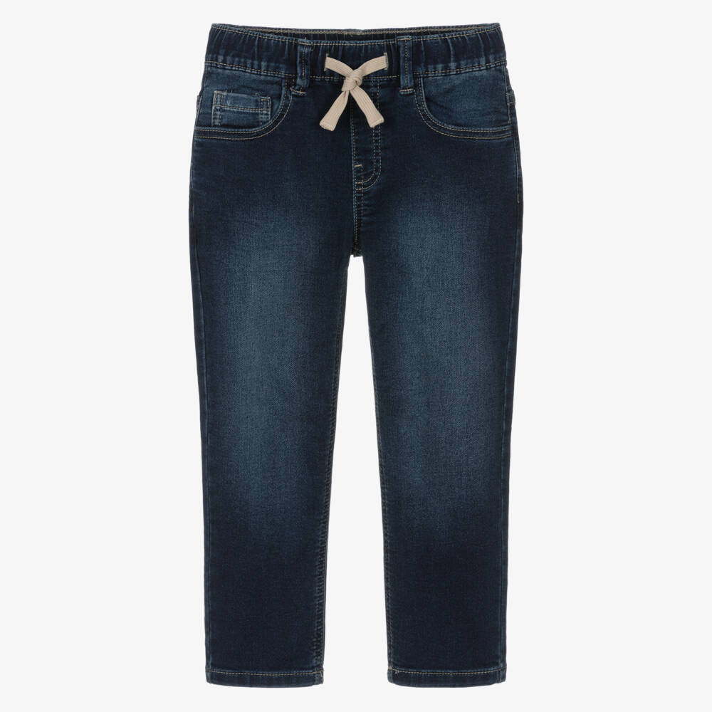 Mayoral-Boys Blue Denim Jogger Jeans | Childrensalon Outlet