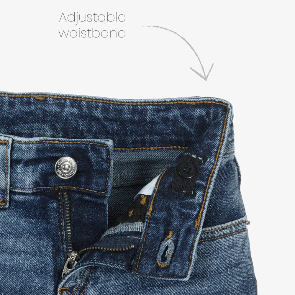 Calvin Klein-Boys Blue Denim Regular Straight Fit Jeans | Childrensalon Outlet