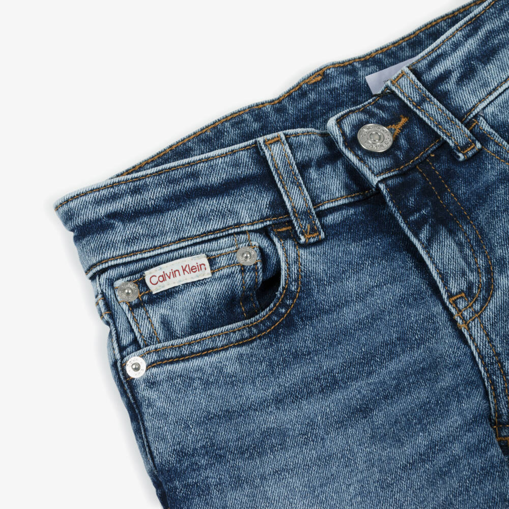 Calvin Klein-Boys Blue Denim Regular Straight Fit Jeans | Childrensalon Outlet
