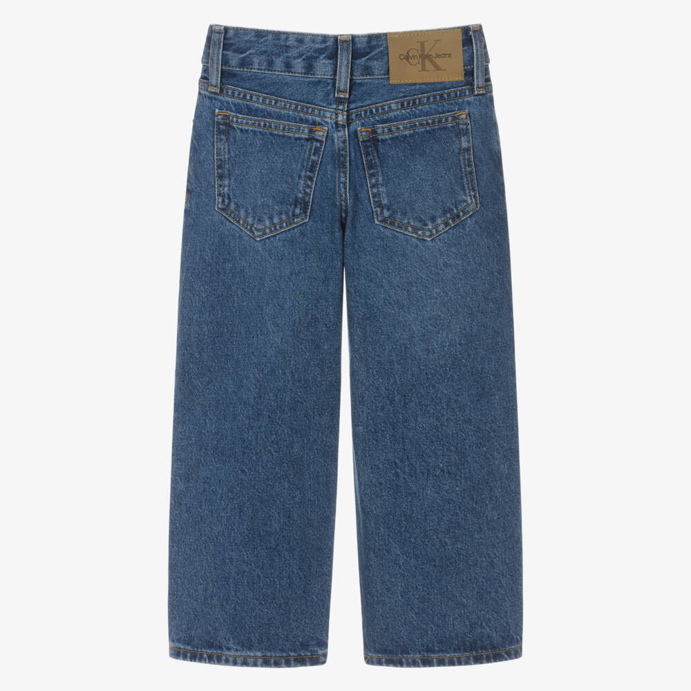 Calvin Klein-Boys Blue Denim Wide Leg Skater Jeans | Childrensalon Outlet