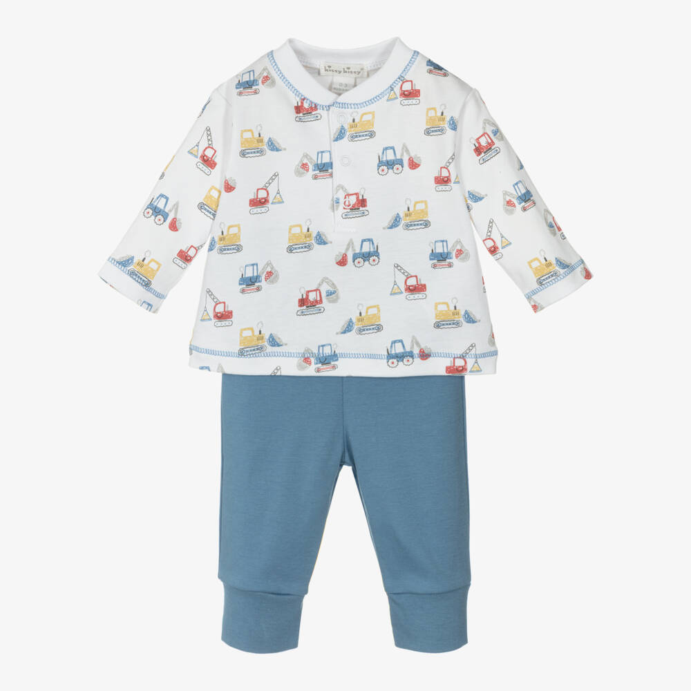 Kissy Kissy-Boys Blue Digger Trouser Set | Childrensalon Outlet