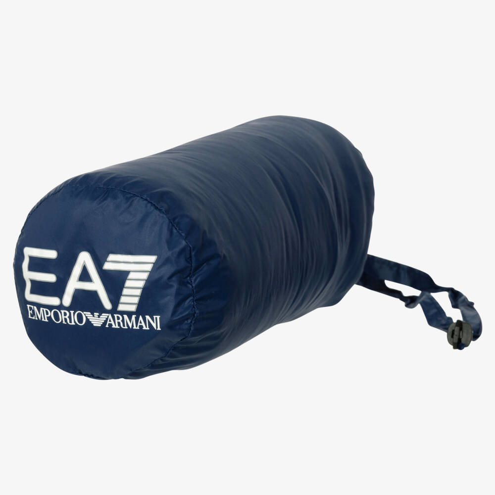 EA7 Emporio Armani-Boys Blue Down Padded Gilet | Childrensalon Outlet