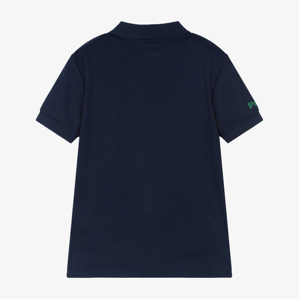 Polo Ralph Lauren-Boys Blue Earth Logo Polo Shirt | Childrensalon Outlet