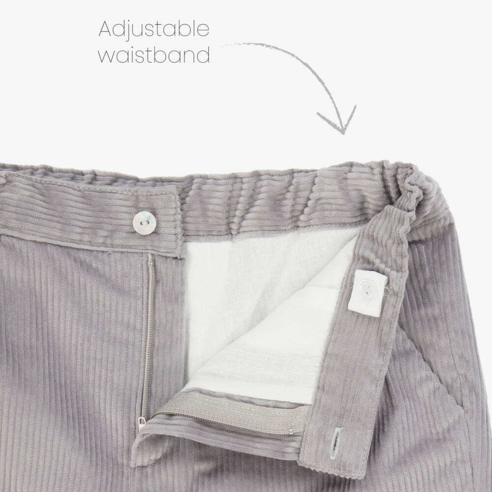 Artesanía Granlei-Boys Blue Fair Isle & Grey Corduroy Shorts Set | Childrensalon Outlet