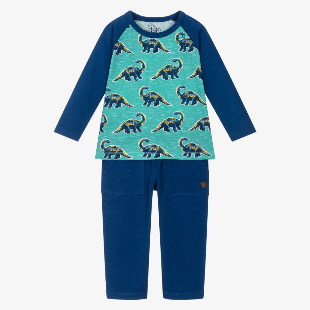 Hatley-Костюм с динозавром для мальчиков синий светящийся | Childrensalon Outlet