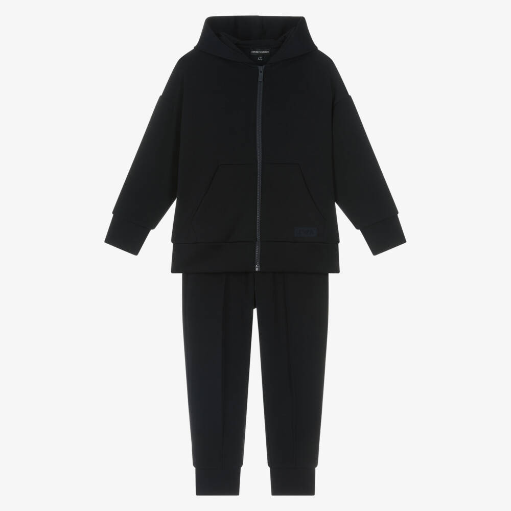 Emporio Armani-Спортивный костюм синий с капюшоном для мальчиков | Childrensalon Outlet