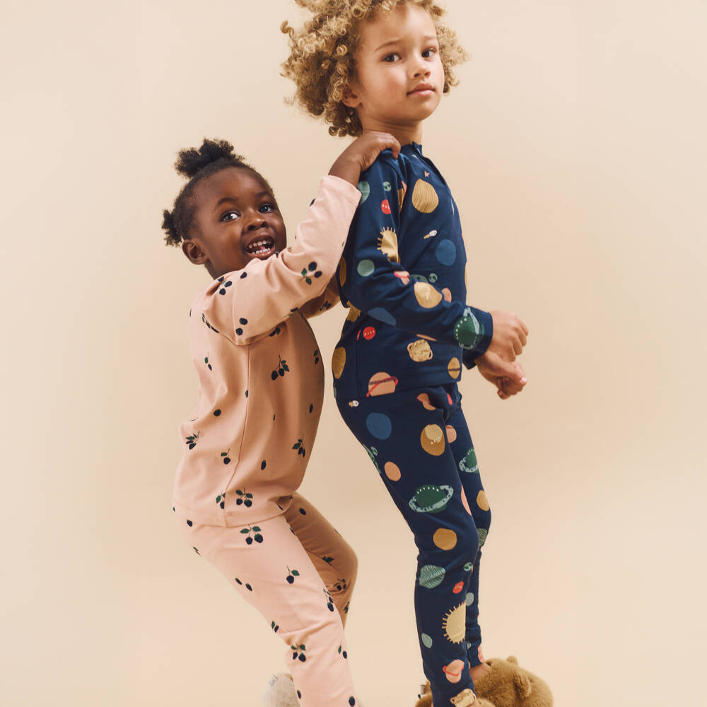 Liewood-Boys Blue Organic Cotton Planets Pyjamas | Childrensalon Outlet