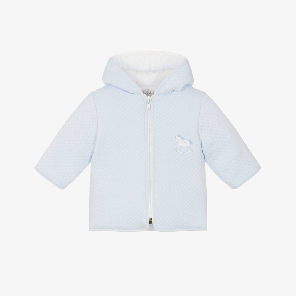 Kissy Kissy-Boys Blue Quilted Riding Pram Coat | Childrensalon Outlet