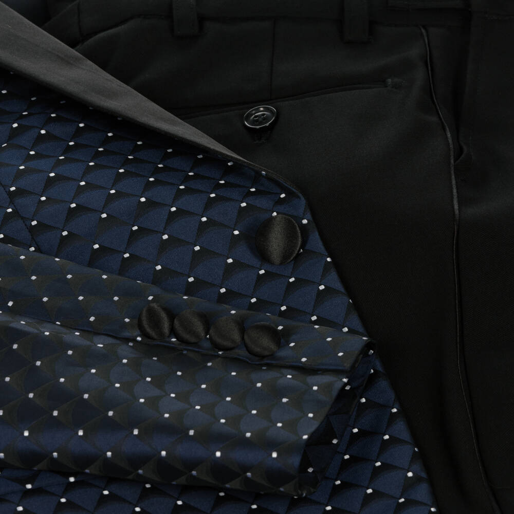 Romano-Boys Blue Satin Suit | Childrensalon Outlet