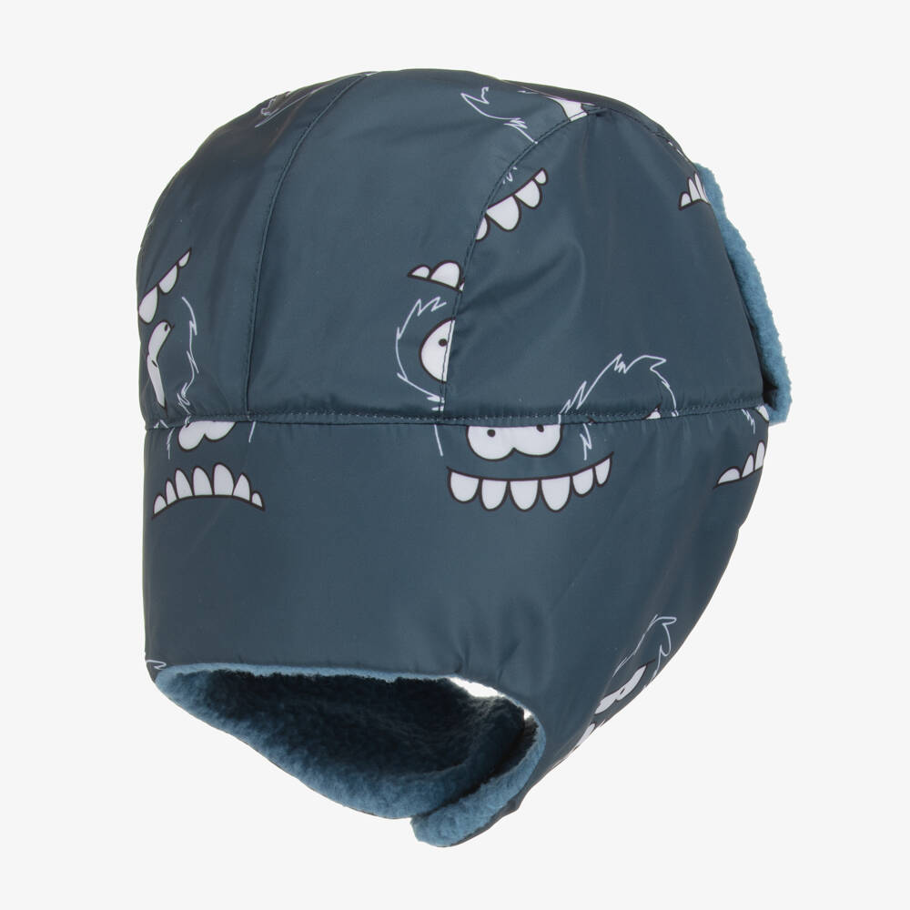 Stella McCartney Kids-Boys Blue Sherpa Monster Hat | Childrensalon Outlet