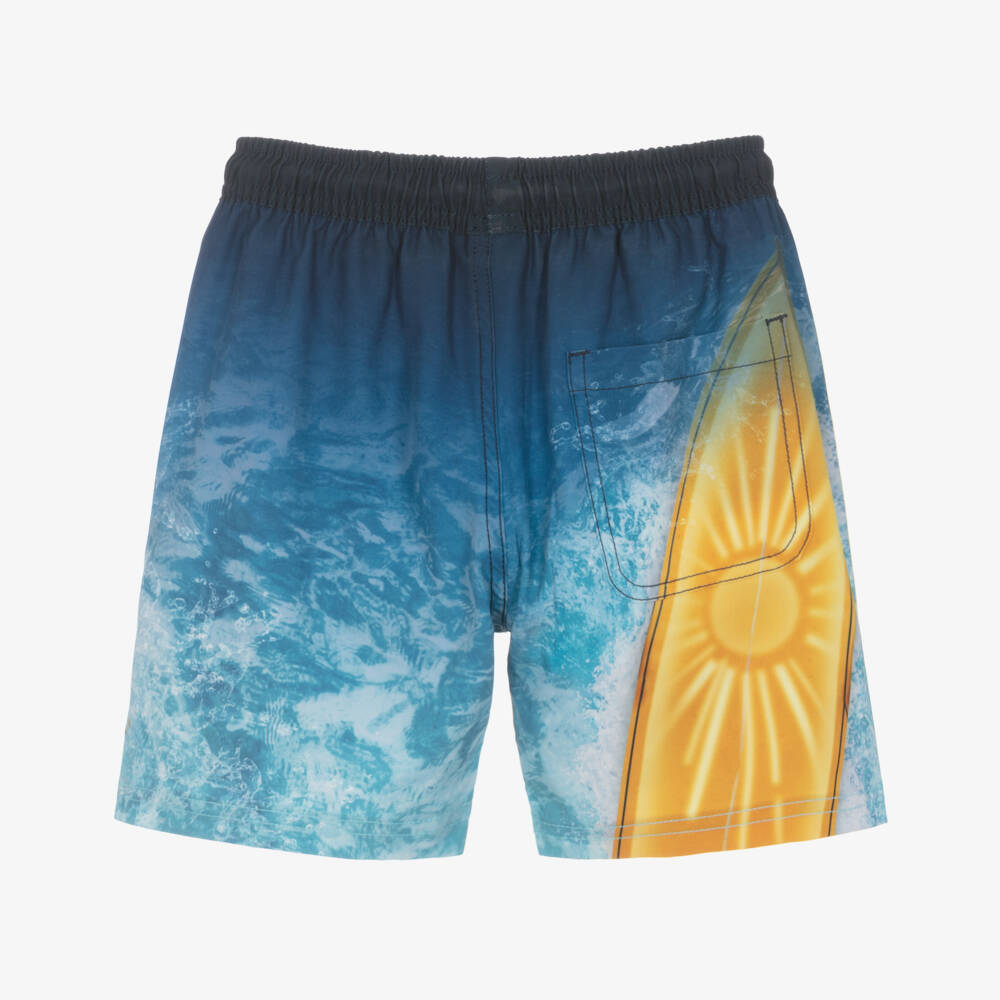 Molo-Boys Blue Surf Board Swim Shorts (UPF50+) | Childrensalon Outlet