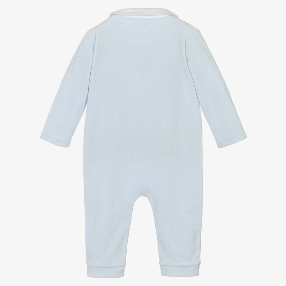 Sofija-Велюровый синий комбинезон для мальчиков | Childrensalon Outlet