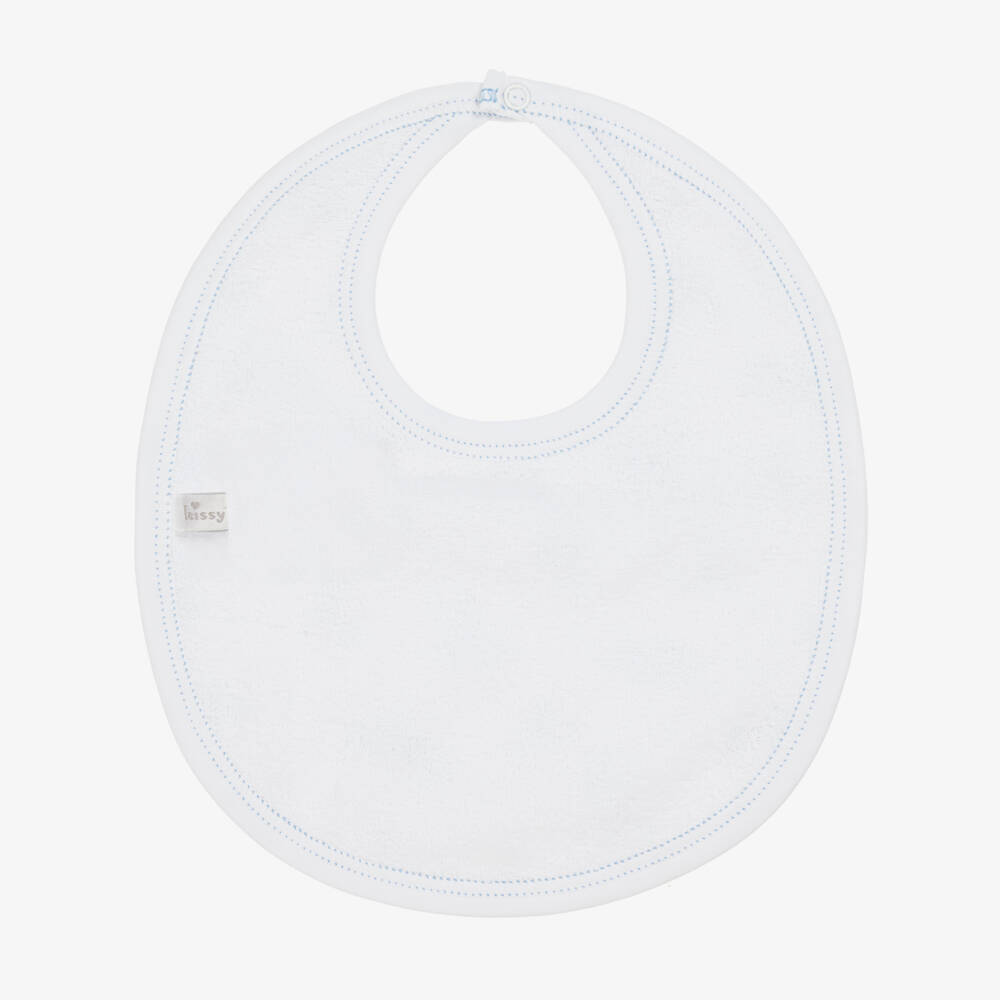 Kissy Kissy-Boys Blue Vintage Toy Cotton Bib | Childrensalon Outlet