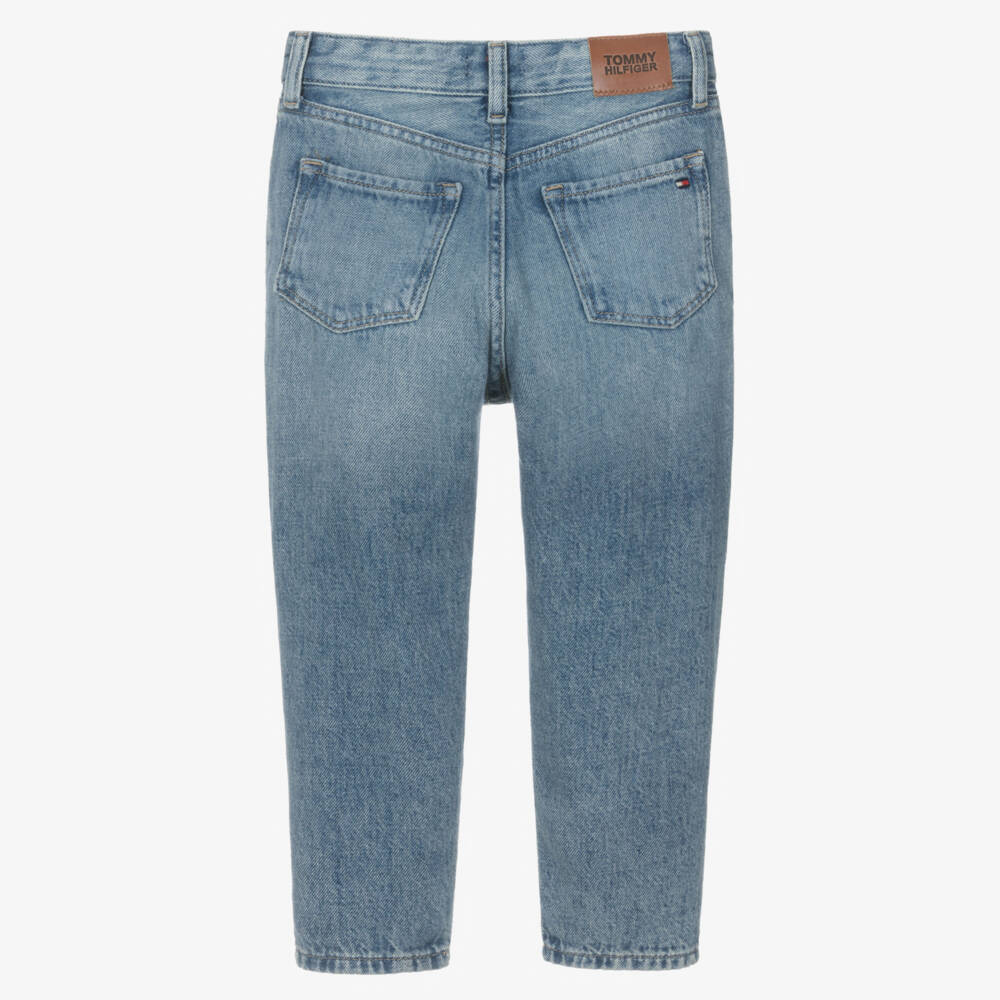 Tommy Hilfiger-Boys Blue Vintage Wash Straight Fit Jeans | Childrensalon Outlet