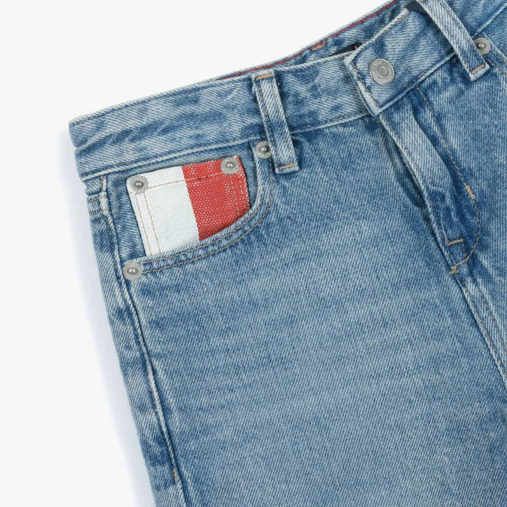 Tommy Hilfiger-Boys Blue Vintage Wash Straight Fit Jeans | Childrensalon Outlet