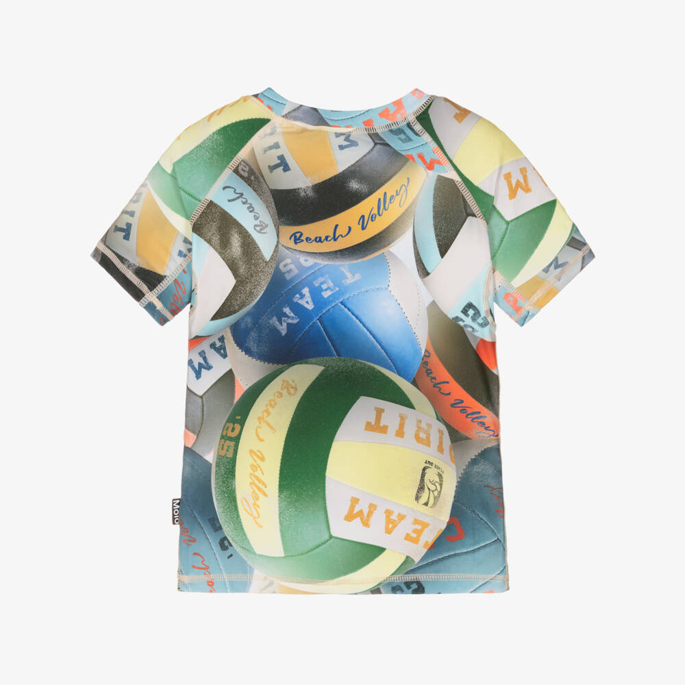 Molo-Boys Blue Volleyball Swim Top (UPF50+) | Childrensalon Outlet