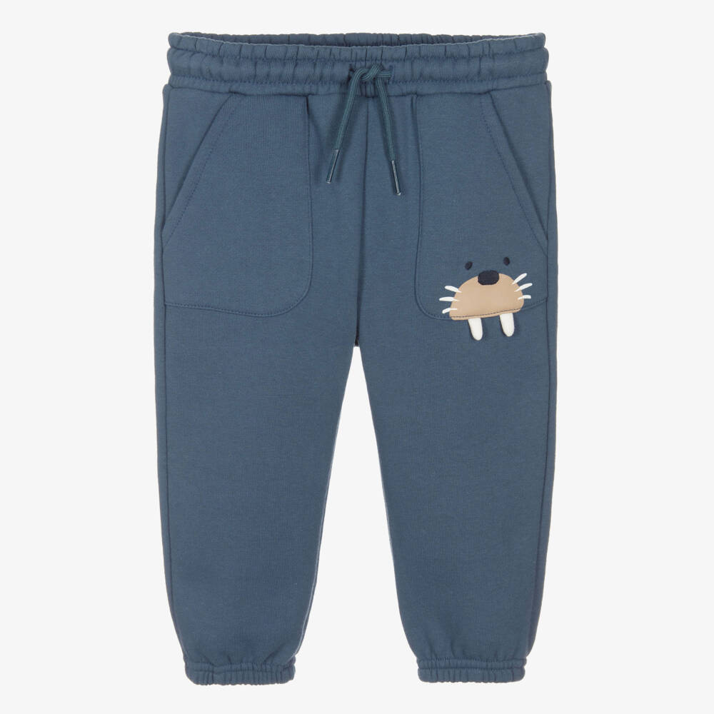 Mayoral-Уютные синие брюки с моржом для мальчиков | Childrensalon Outlet
