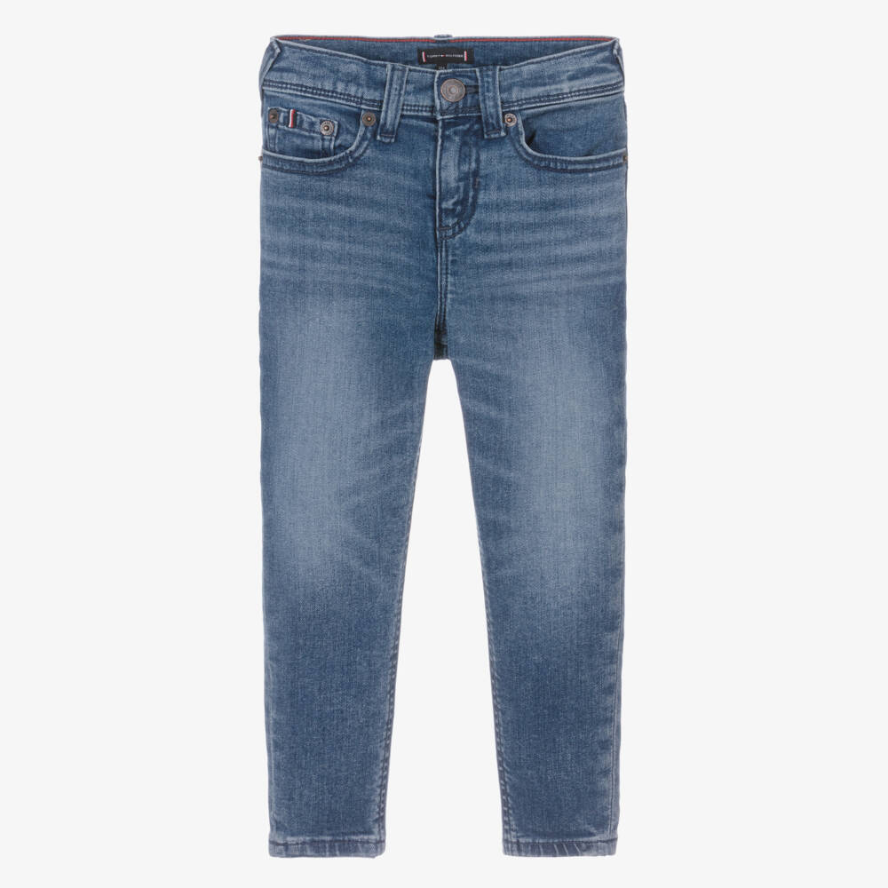 Tommy Hilfiger-Boys Blue Washed Scanton Vintage Slim Fit Jeans | Childrensalon Outlet