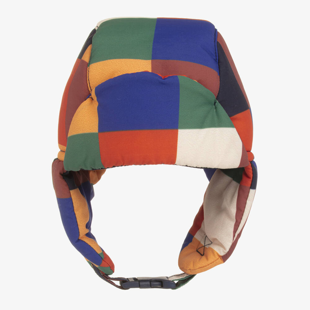 Bobo Choses-Boys Blue & Yellow Colourblock Checked Hat | Childrensalon Outlet