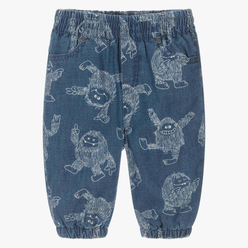 Stella McCartney Kids-Boys Blue Yeti Print Jeans | Childrensalon Outlet