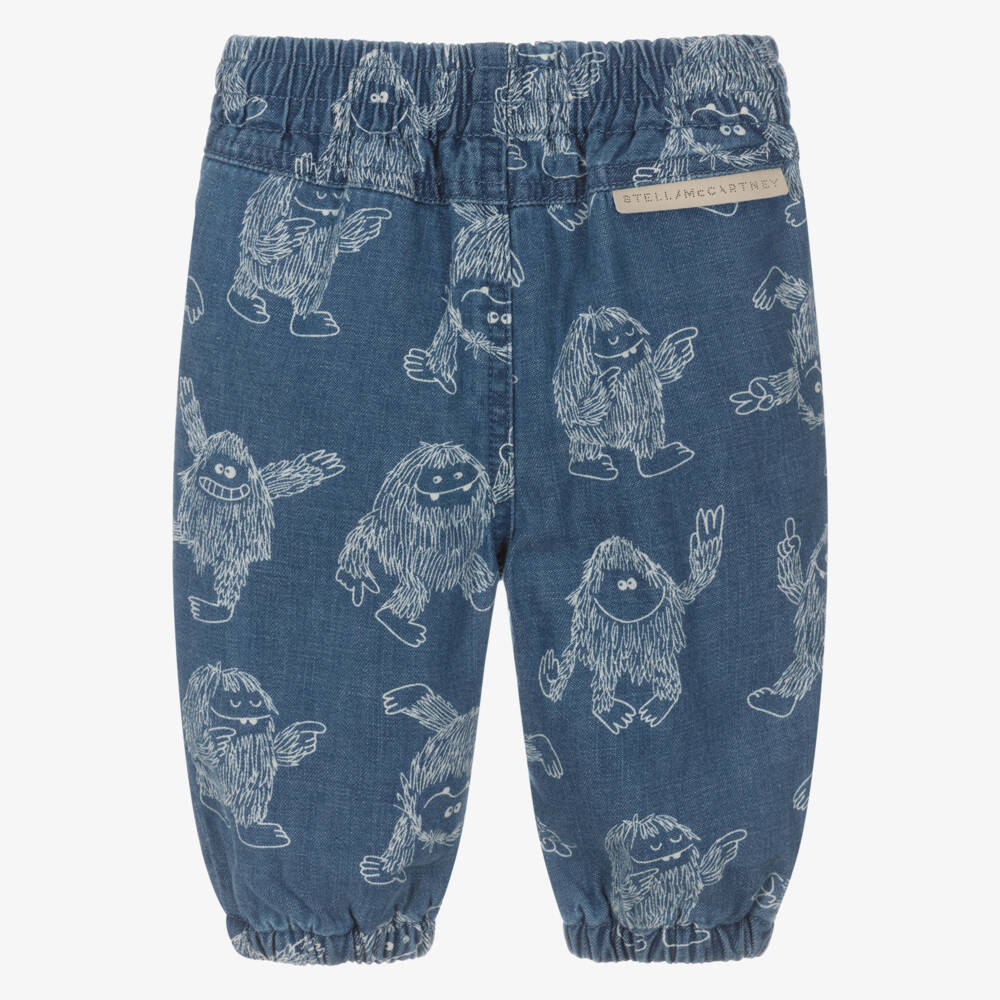 Stella McCartney Kids-Boys Blue Yeti Print Jeans | Childrensalon Outlet