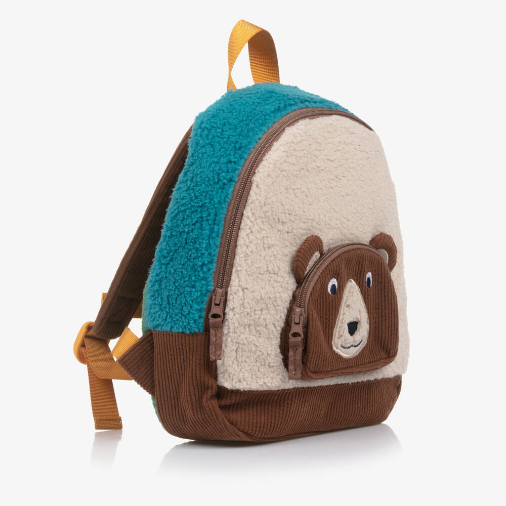 Frugi-Boys Brown Bear Fleece Backpack (30cm) | Childrensalon Outlet