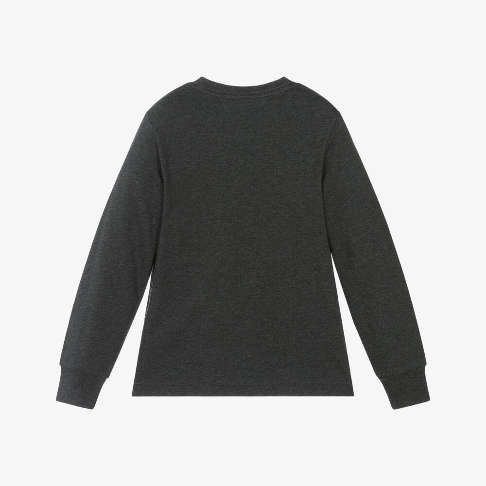 Ralph Lauren-Boys Charcoal Grey Cotton Bulldog Logo Top | Childrensalon Outlet