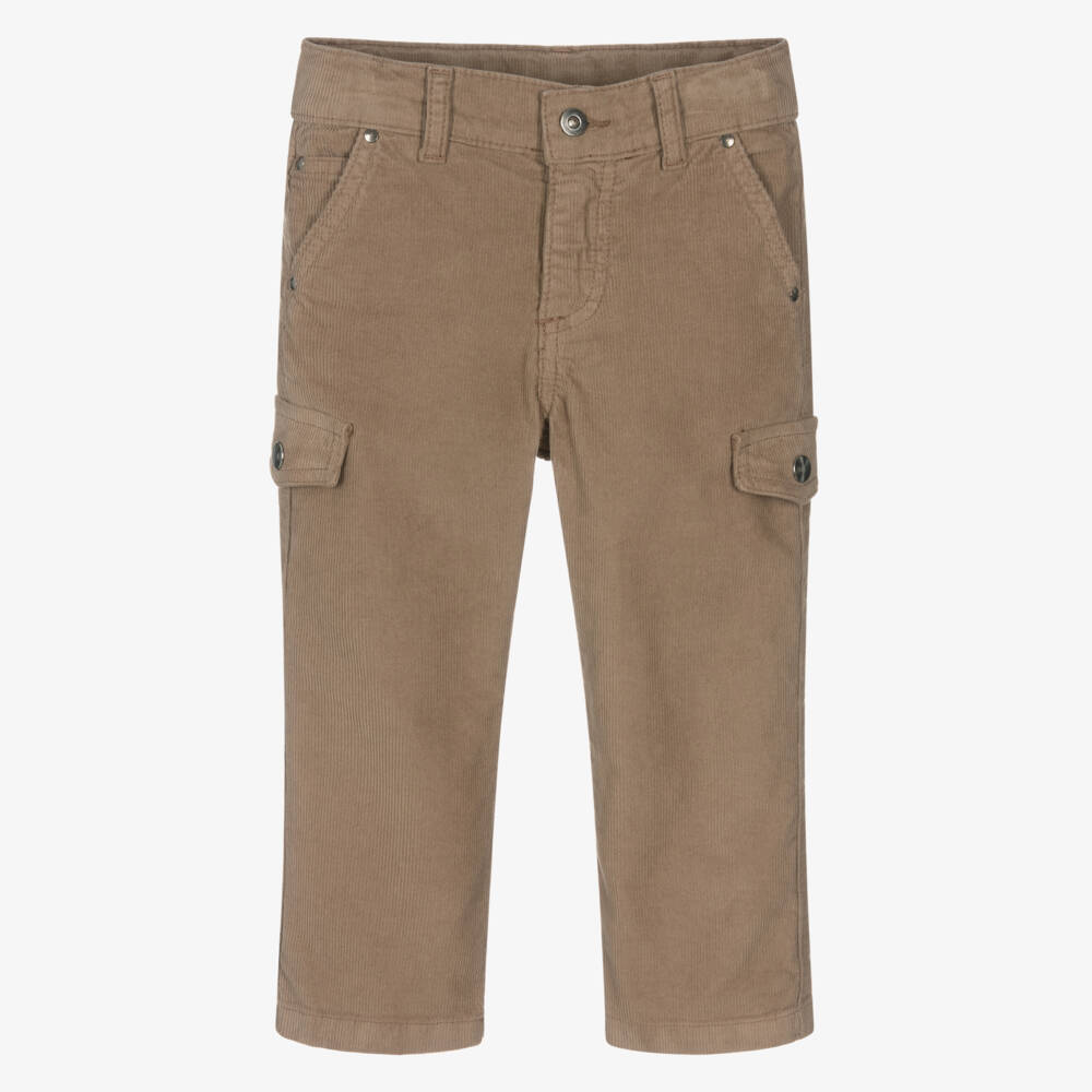 Patachou-Boys Dark Beige Corduroy Trousers | Childrensalon Outlet