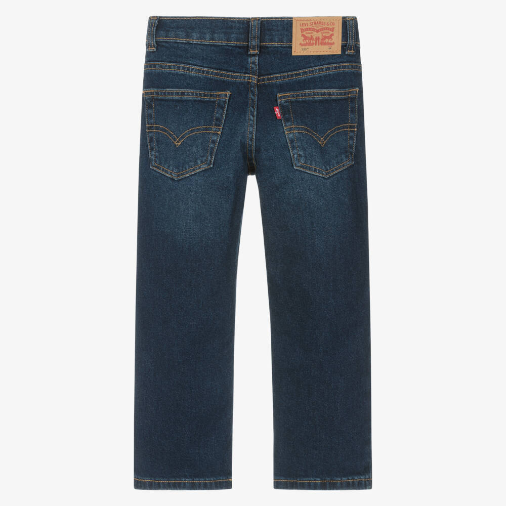 Levi's-Boys Dark Blue Stretch Denim 555 Jeans | Childrensalon Outlet