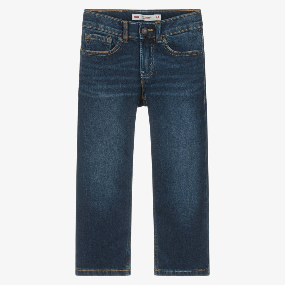 Levi's-Boys Dark Blue Stretch Denim 555 Jeans | Childrensalon Outlet