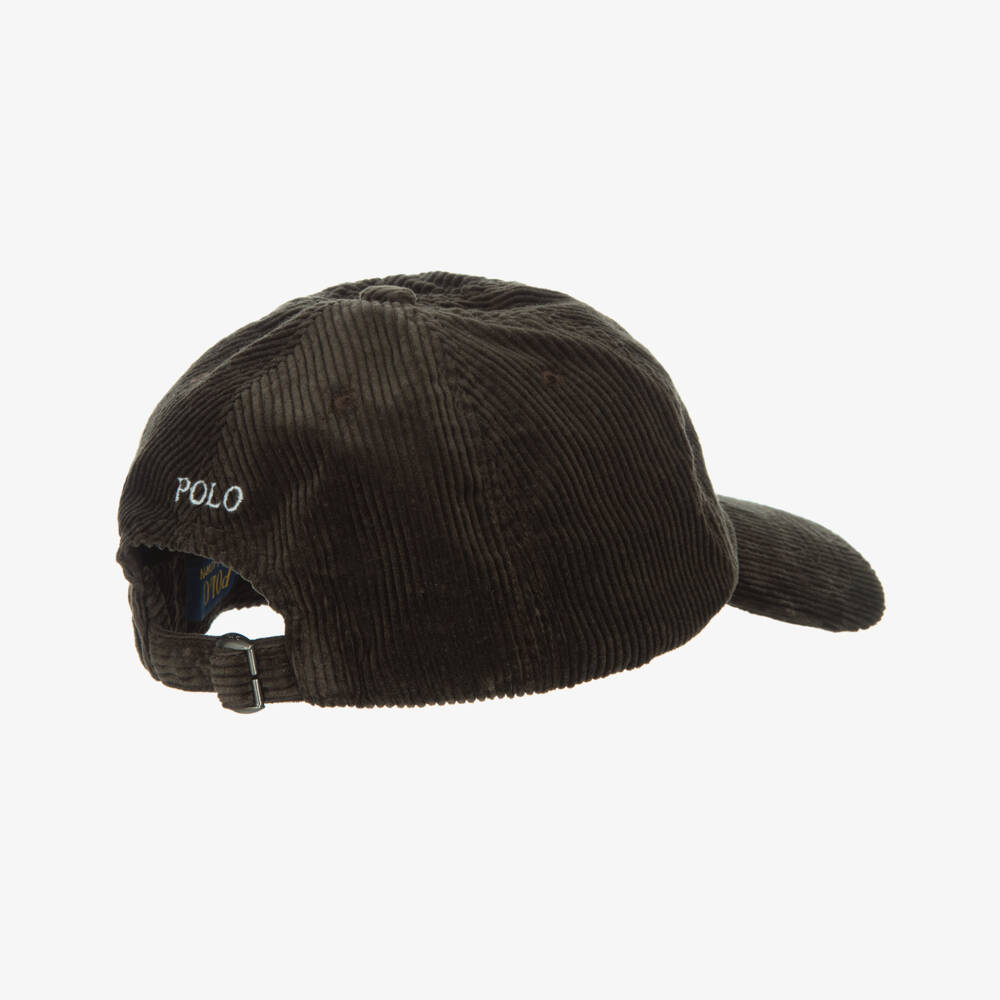 Ralph Lauren-Boys Dark Brown Cotton Corduroy Cap | Childrensalon Outlet