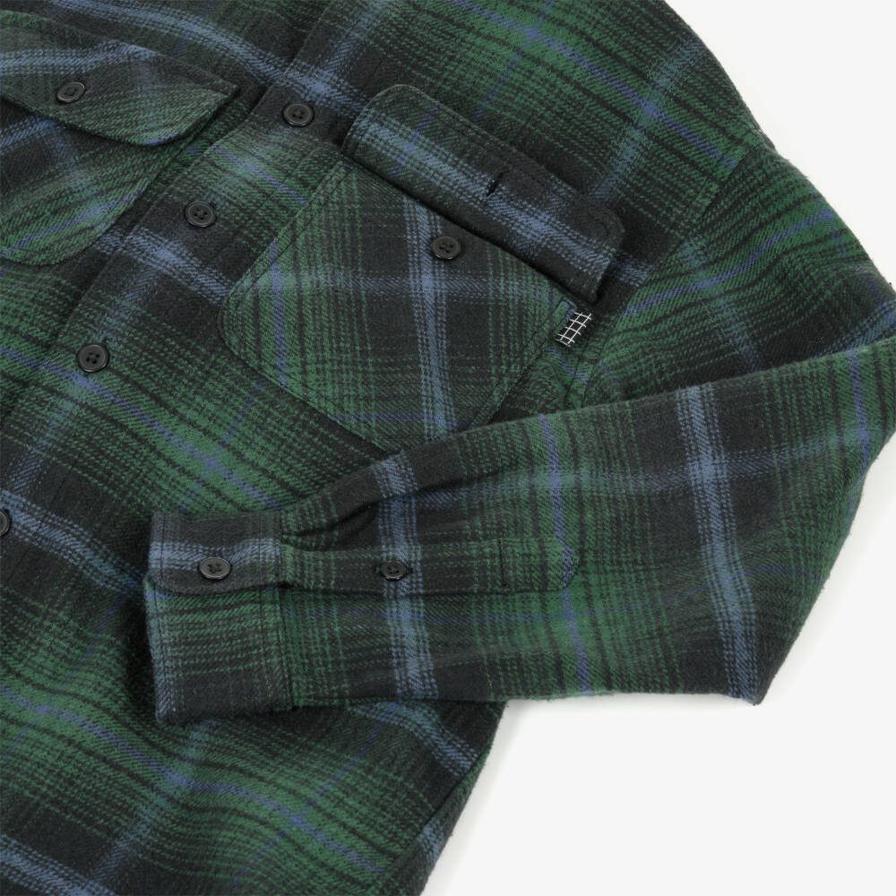 Molo-Boys Dark Green Cotton Checked Shirt | Childrensalon Outlet