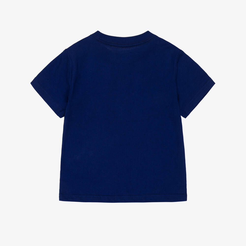 Ralph Lauren-Boys Dark Royal Blue T-Shirt with Polo Bear Print | Childrensalon Outlet