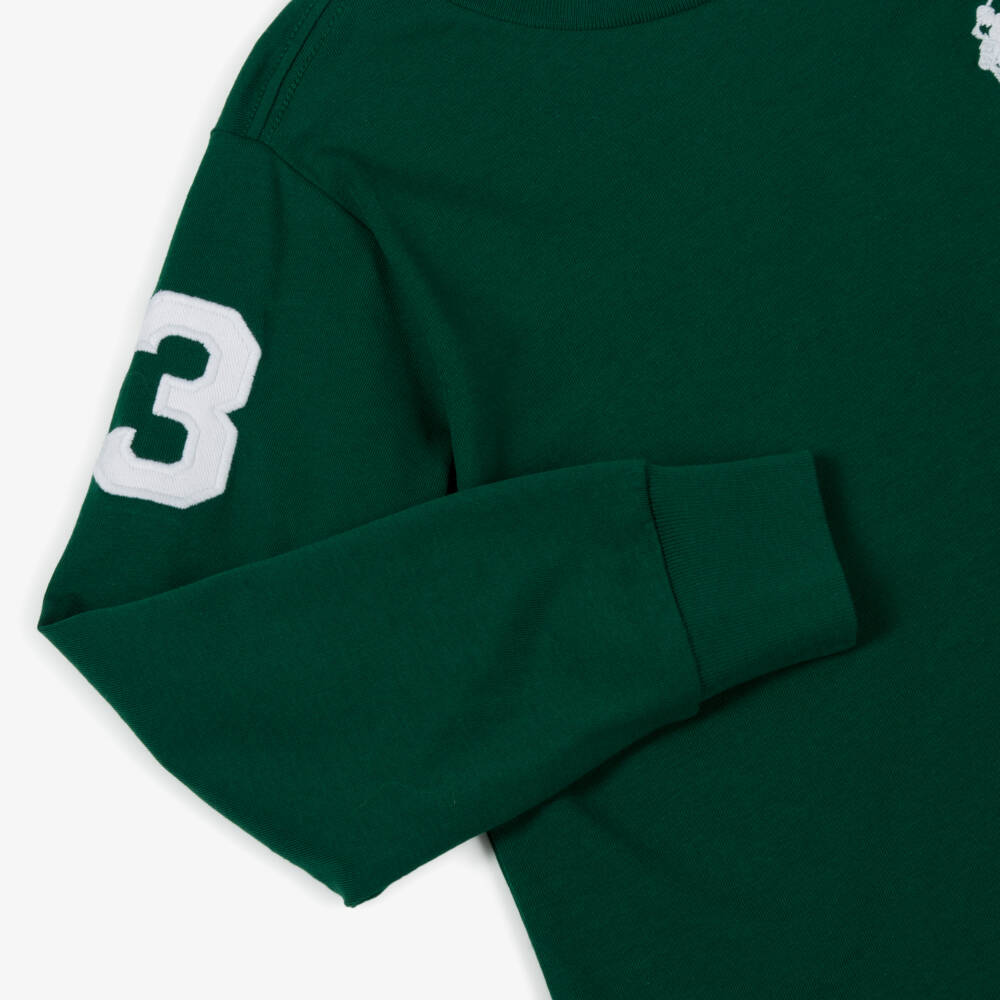 Ralph Lauren-Boys Forest Green Cotton Big Pony Top | Childrensalon Outlet