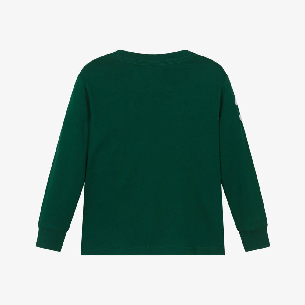 Ralph Lauren-Boys Forest Green Cotton Big Pony Top | Childrensalon Outlet