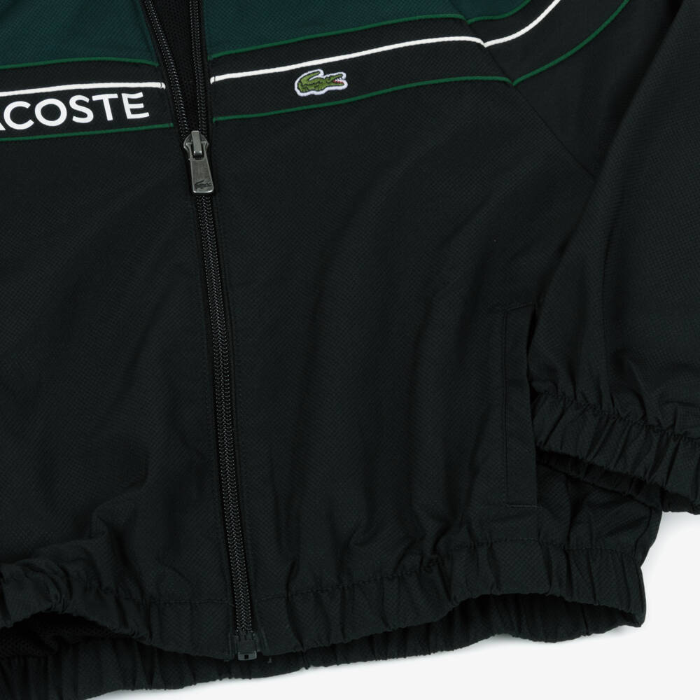 Lacoste-Boys Green & Black Water Repellent Tracksuit | Childrensalon Outlet