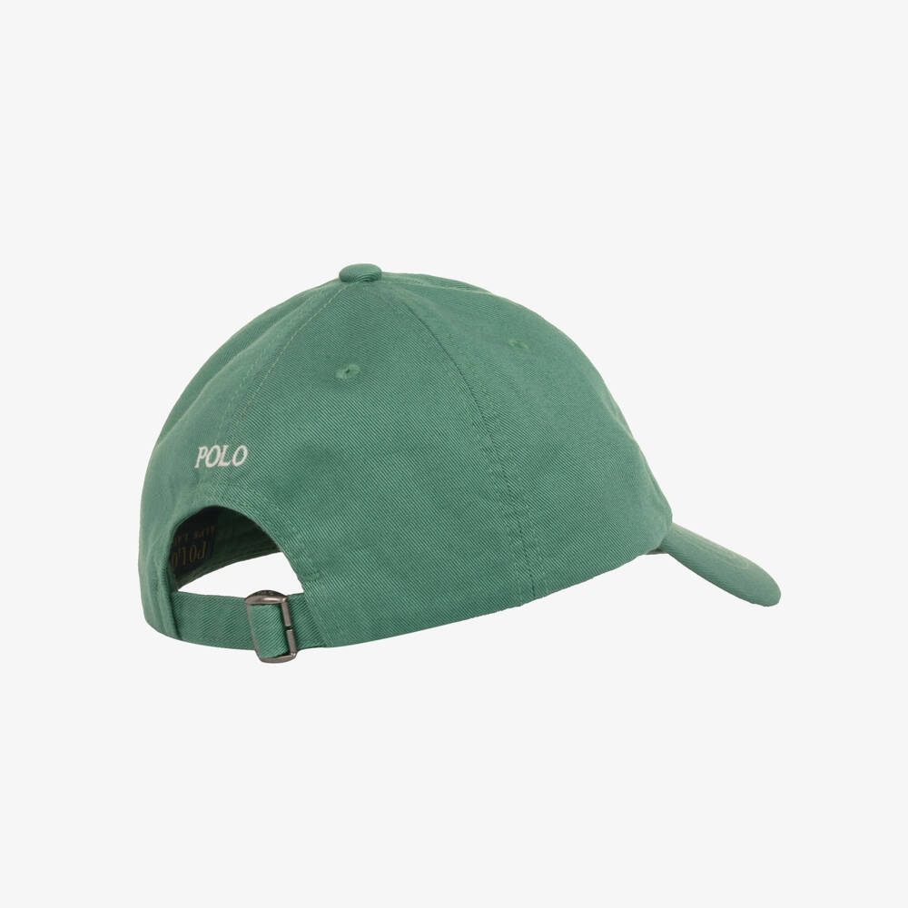 Ralph Lauren-Boys Green Cotton Pony Logo Cap | Childrensalon Outlet