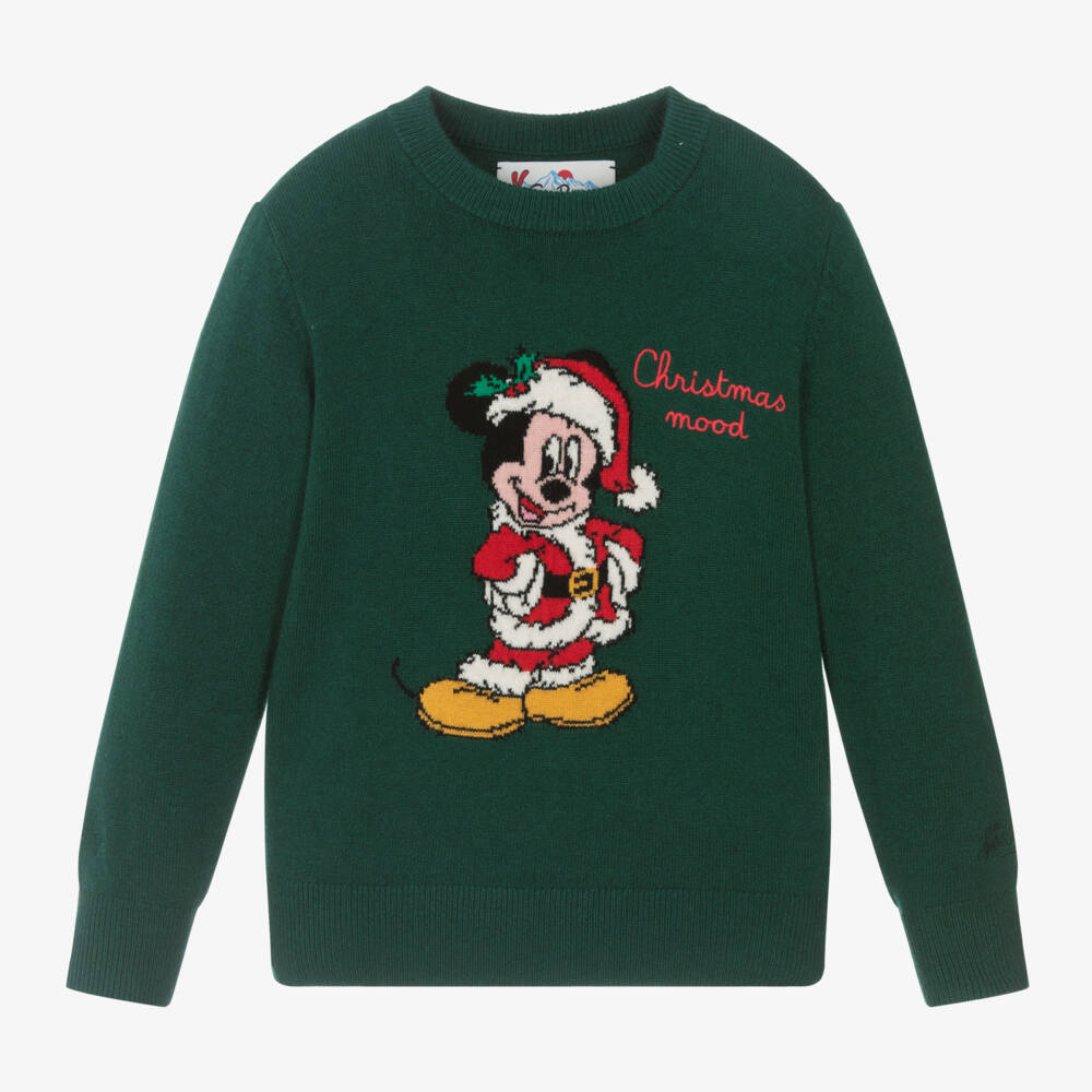 MC2 Saint Barth-Boys Green Mickey Mouse Disney Sweater | Childrensalon Outlet