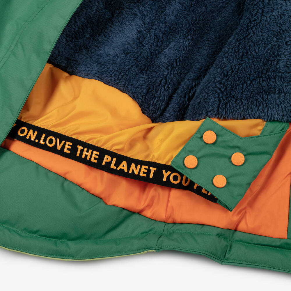 Frugi-Boys Green Mountain Scene Ski Jacket | Childrensalon Outlet