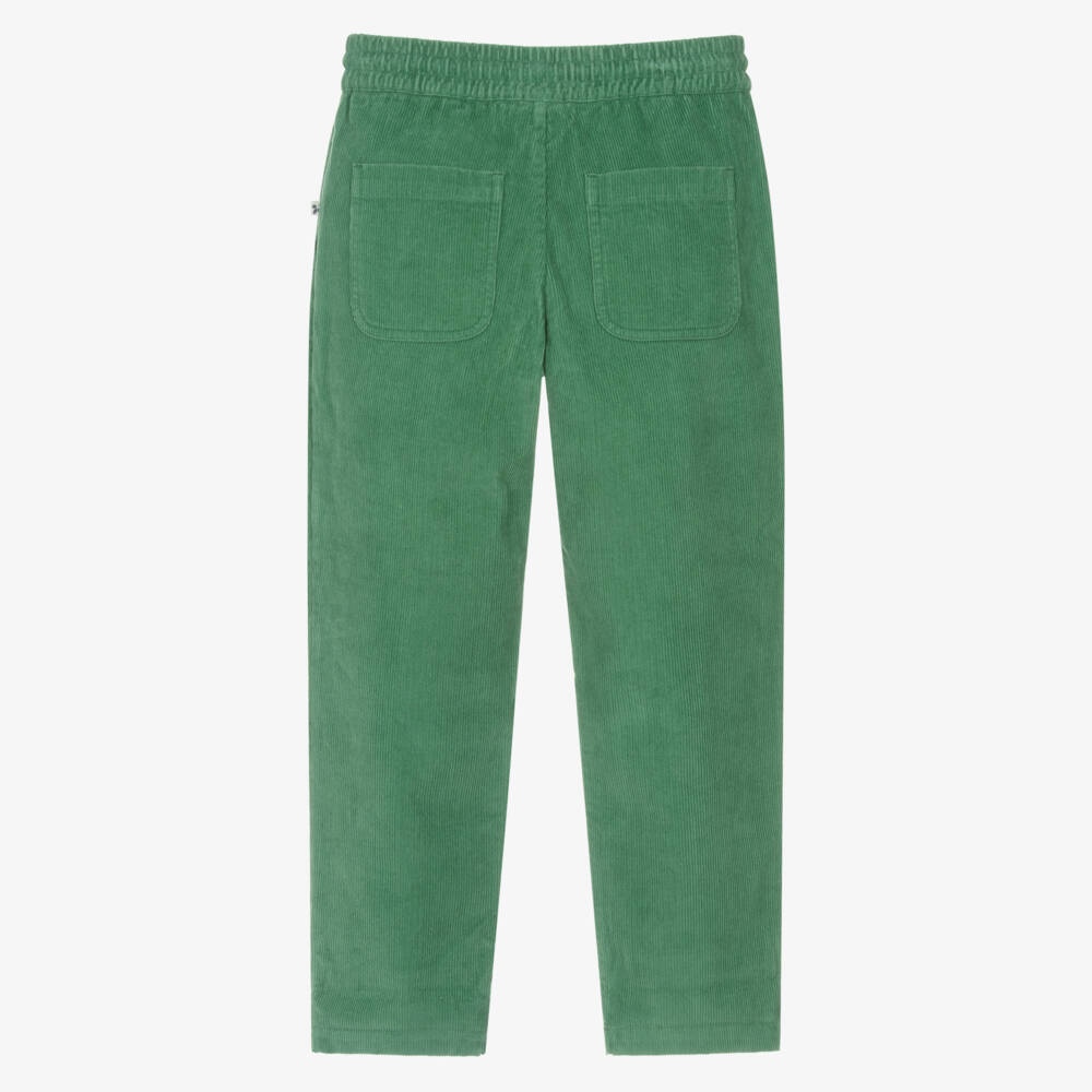 Frugi-Boys Green Organic Cotton Corduroy Trousers | Childrensalon Outlet