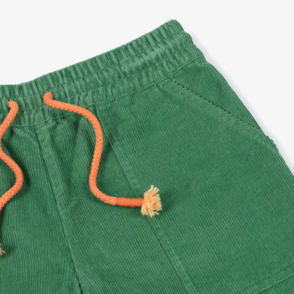 Frugi-Boys Green Organic Cotton Corduroy Trousers | Childrensalon Outlet