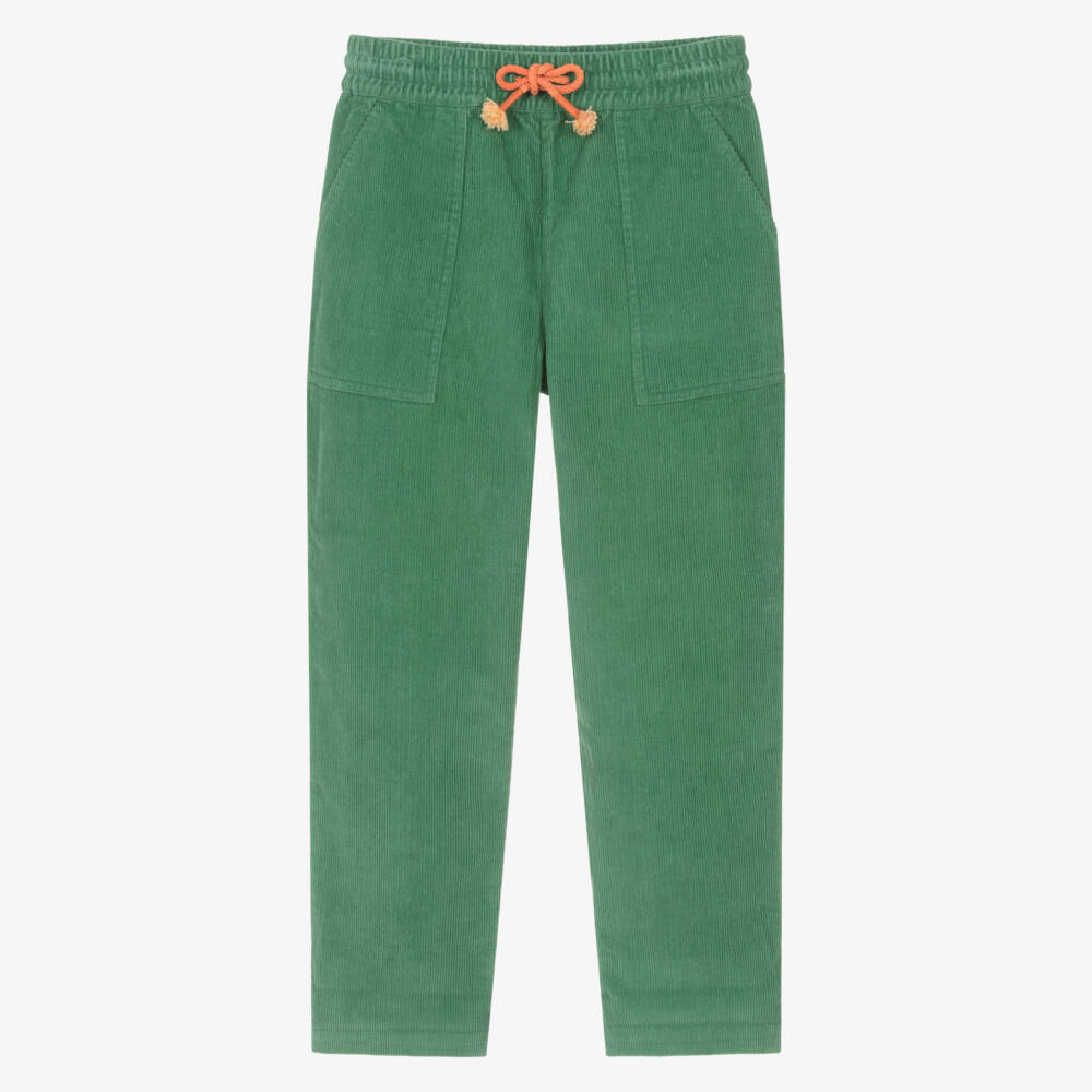 Frugi-Boys Green Organic Cotton Corduroy Trousers | Childrensalon Outlet