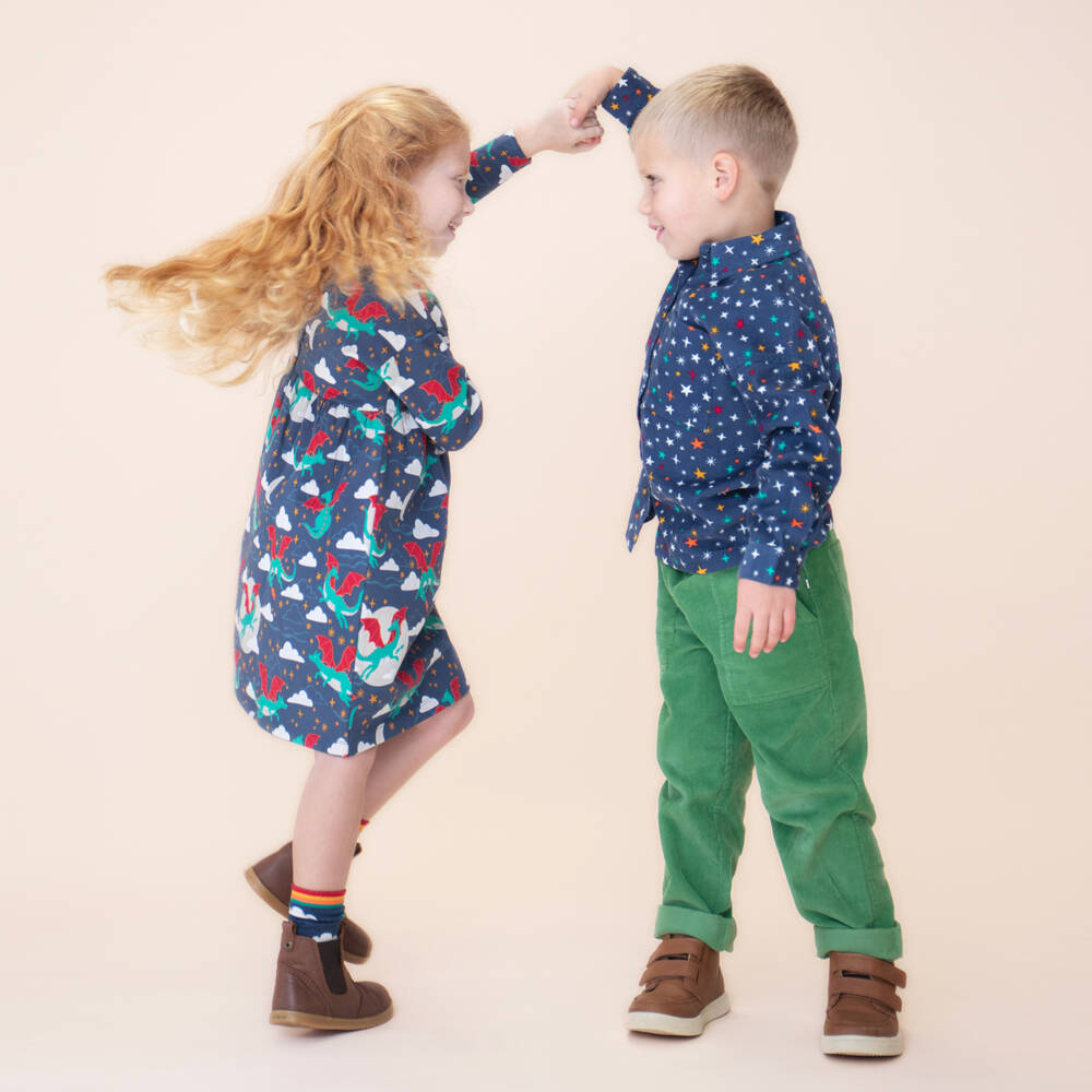 Frugi-Boys Green Organic Cotton Corduroy Trousers | Childrensalon Outlet