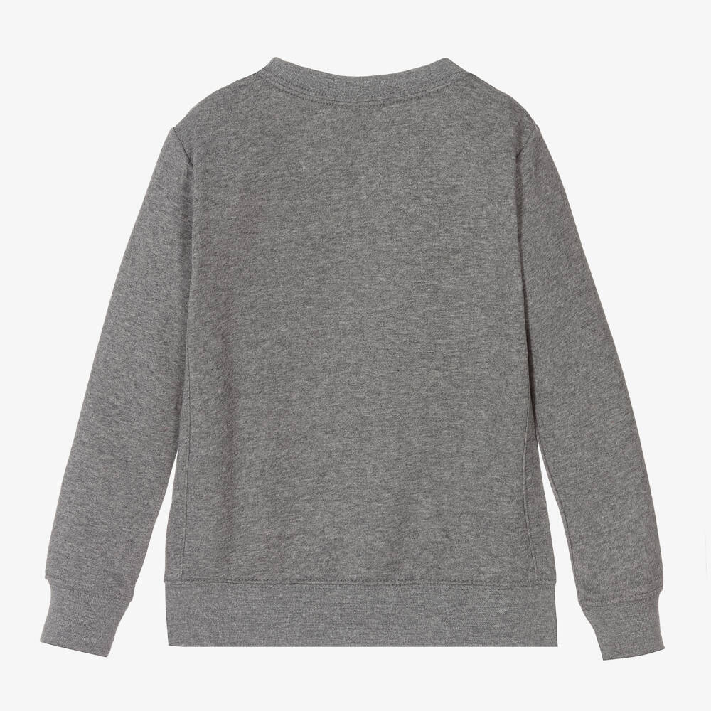 Nike-Boys Grey Cotton Sweatshirt | Childrensalon Outlet